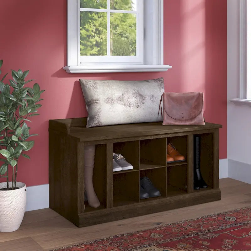 Banc de rangement pour chaussures Woodland 40W avec étagères par