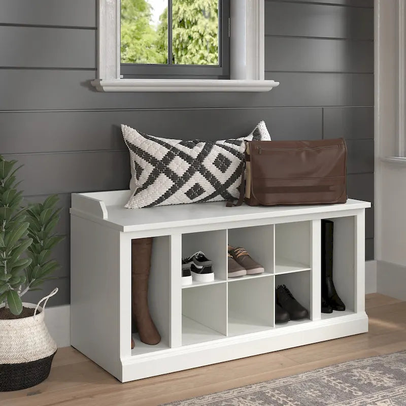 Banc de rangement pour chaussures Woodland 40W avec étagères par