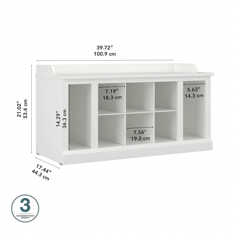 Banc de rangement pour chaussures Woodland 40W avec étagères par