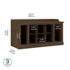 Banc de rangement pour chaussures Woodland 40W avec étagères par