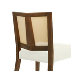 - Lot de 2 chaises de salle à manger rembourrées Oliver Mid-Century à dossier en rotin
