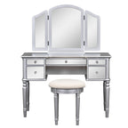 Ensemble de coiffeuse Laro en bois avec miroir par