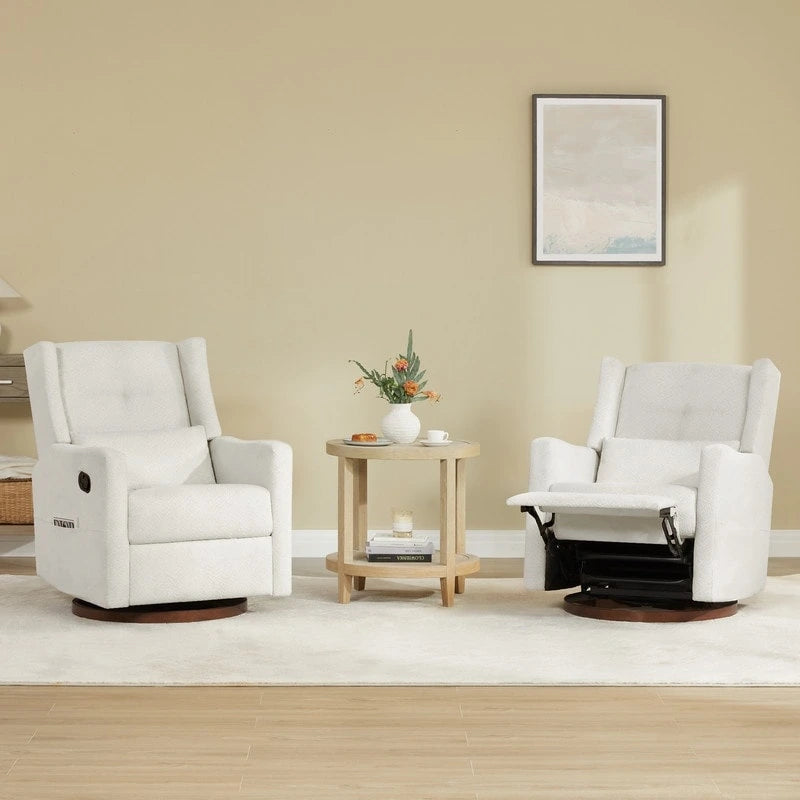 Fauteuil inclinable pivotant et coulissant manuel Lincoln avec oreiller lombaire
