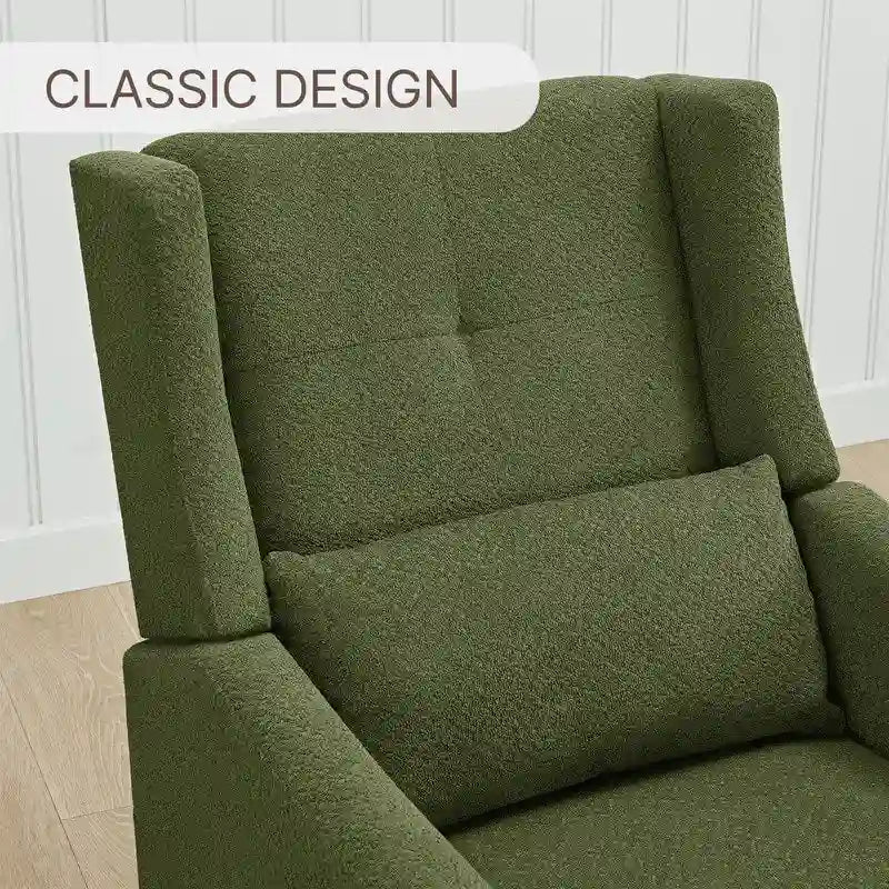 Fauteuil inclinable pivotant et coulissant manuel Lincoln avec oreiller lombaire