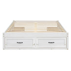 Lit plate-forme double avec 6 tiroirs de rangement, assemblage requis