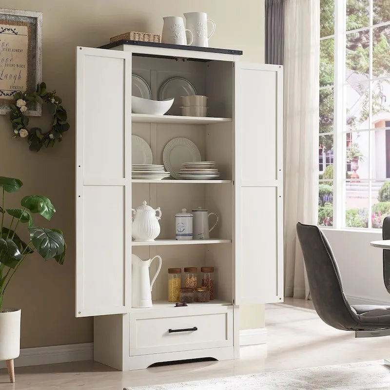 Armoire de cuisine de ferme, meubles de rangement en bois