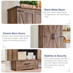Armoire de cuisine de ferme, meubles de rangement en bois