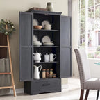 Armoire de cuisine de ferme, meubles de rangement en bois