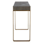 Console rectangulaire avec pieds en sangle - 60 - Gris et doré