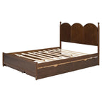 Lit plateforme Queen Size avec 2 tiroirs, cadre de lit multifonctionnel avec lit gigogne double XL