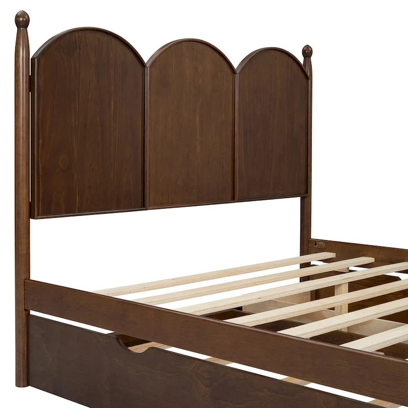 Lit plateforme Queen Size avec 2 tiroirs, cadre de lit multifonctionnel avec lit gigogne double XL
