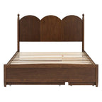 Lit plateforme Queen Size avec 2 tiroirs, cadre de lit multifonctionnel avec lit gigogne double XL