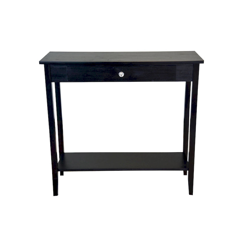 Console en bois d'acacia massif à 1 tiroir avec étagère inférieure