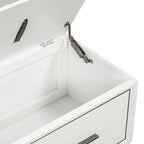 Banc à chaussures avec coussin amovible et rangement dissimulé