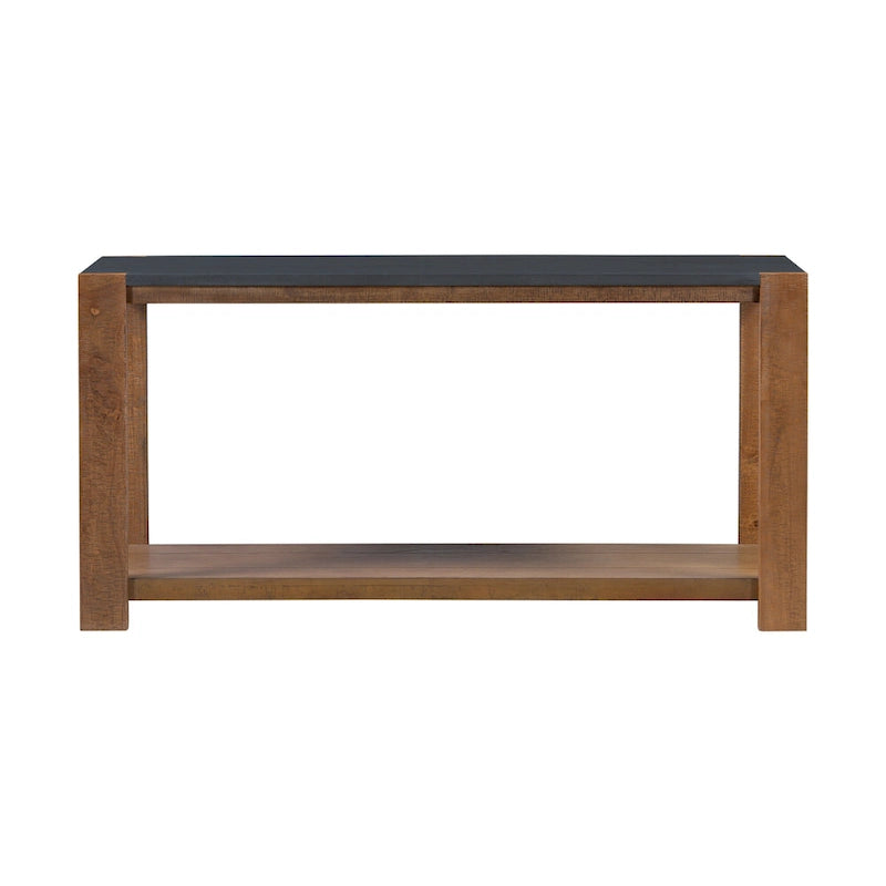 Console étroite et longue avec étagère inférieure