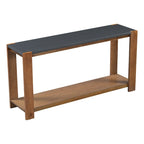 Console étroite et longue avec étagère inférieure
