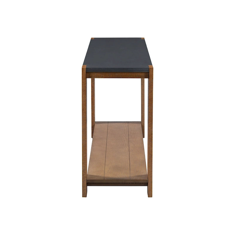 Console étroite et longue avec étagère inférieure