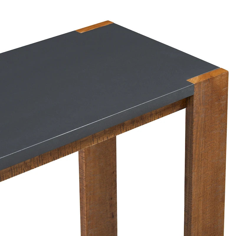 Console étroite et longue avec étagère inférieure
