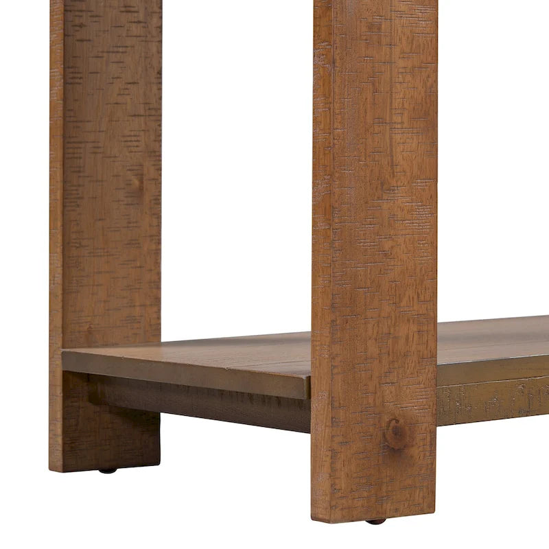 Console étroite et longue avec étagère inférieure