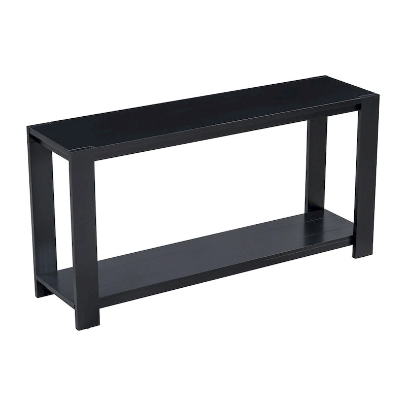 Console étroite et longue avec étagère inférieure