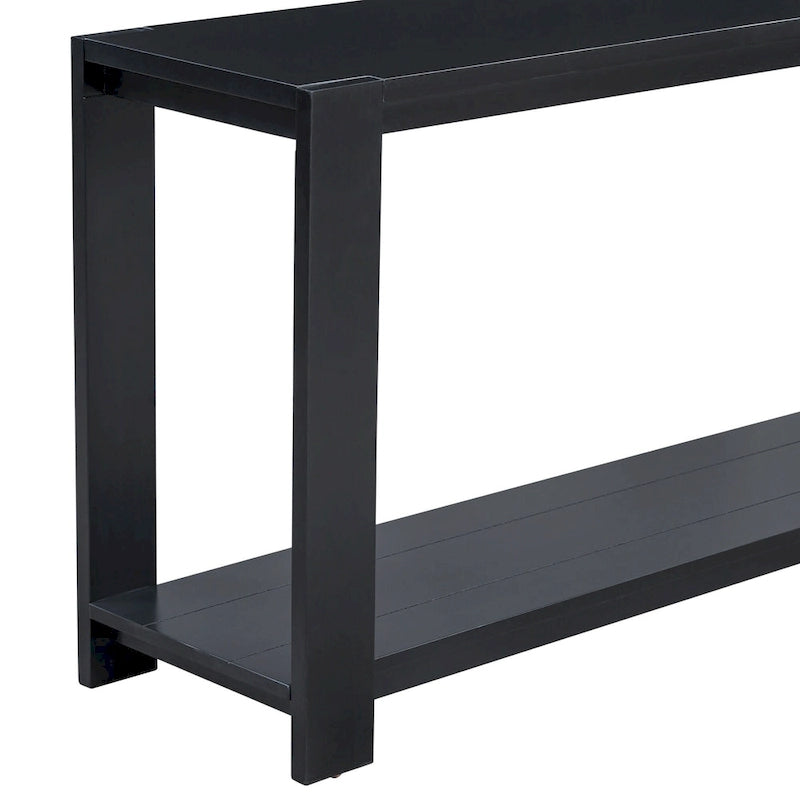 Console étroite et longue avec étagère inférieure