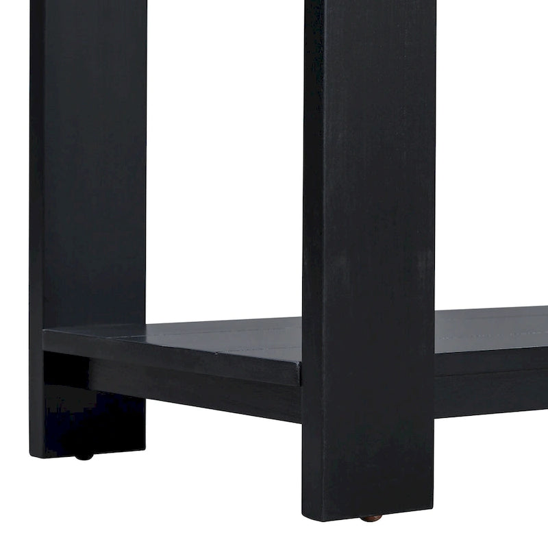 Console étroite et longue avec étagère inférieure