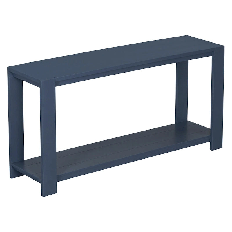 Console étroite et longue avec étagère inférieure
