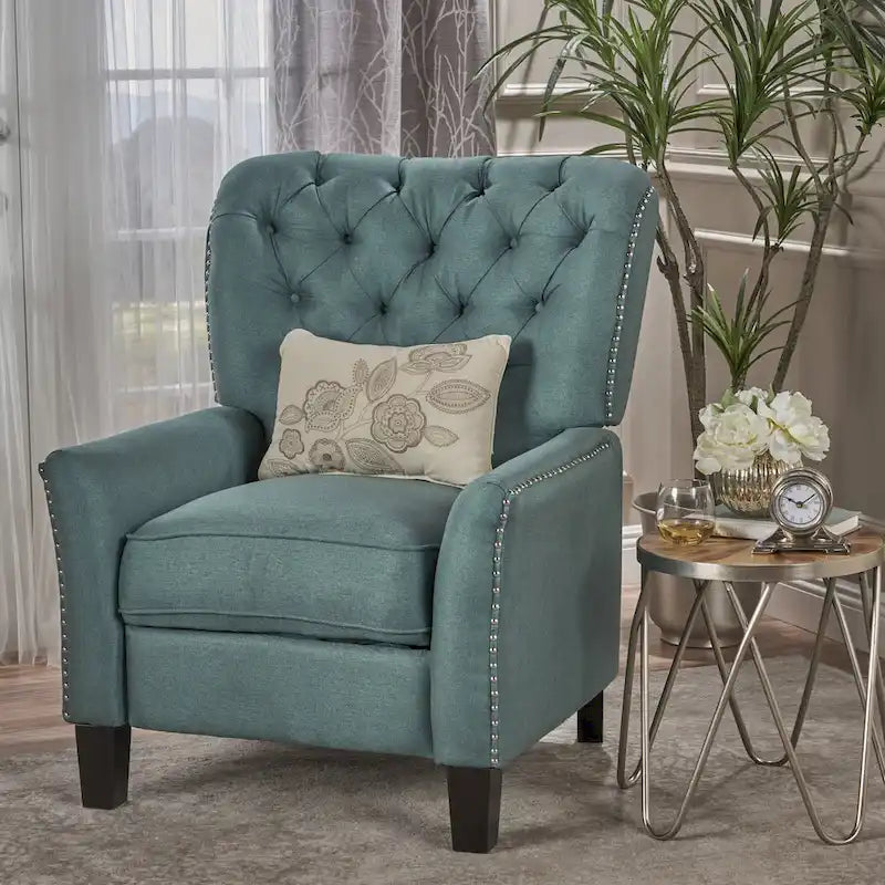 Fauteuil inclinable en tissu touffeté Cerelia par