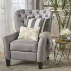 Fauteuil inclinable en tissu touffeté Cerelia par