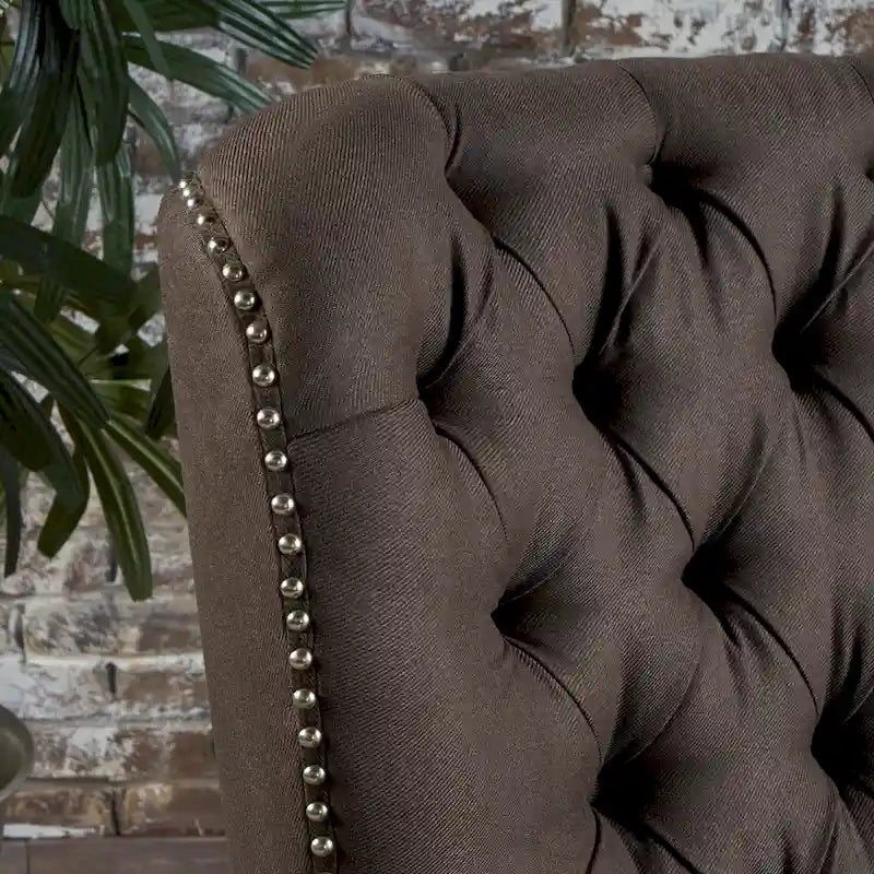 Fauteuil inclinable en tissu touffeté Cerelia par