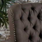 Fauteuil inclinable en tissu touffeté Cerelia par