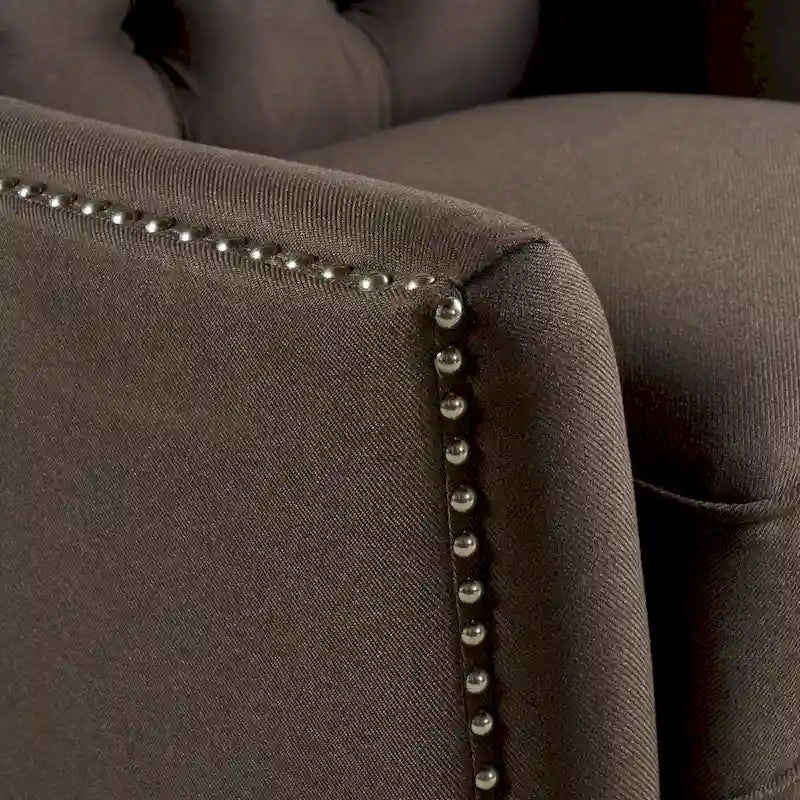 Fauteuil inclinable en tissu touffeté Cerelia par