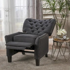 Fauteuil inclinable en tissu touffeté Cerelia par