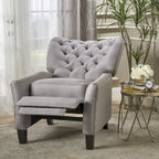 Fauteuil inclinable en tissu touffeté Cerelia par