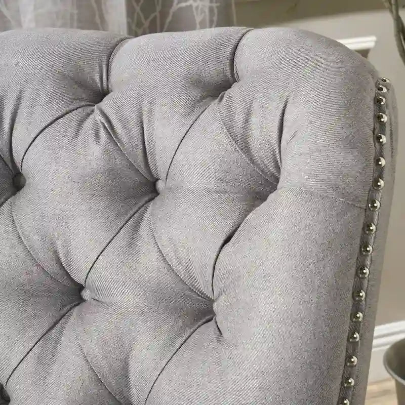 Fauteuil inclinable en tissu touffeté Cerelia par