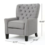 Fauteuil inclinable en tissu touffeté Cerelia par