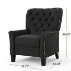 Fauteuil inclinable en tissu touffeté Cerelia par