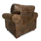 Fauteuil cabane de montagne modèle 8501-00-60 avec repose-pieds assorti