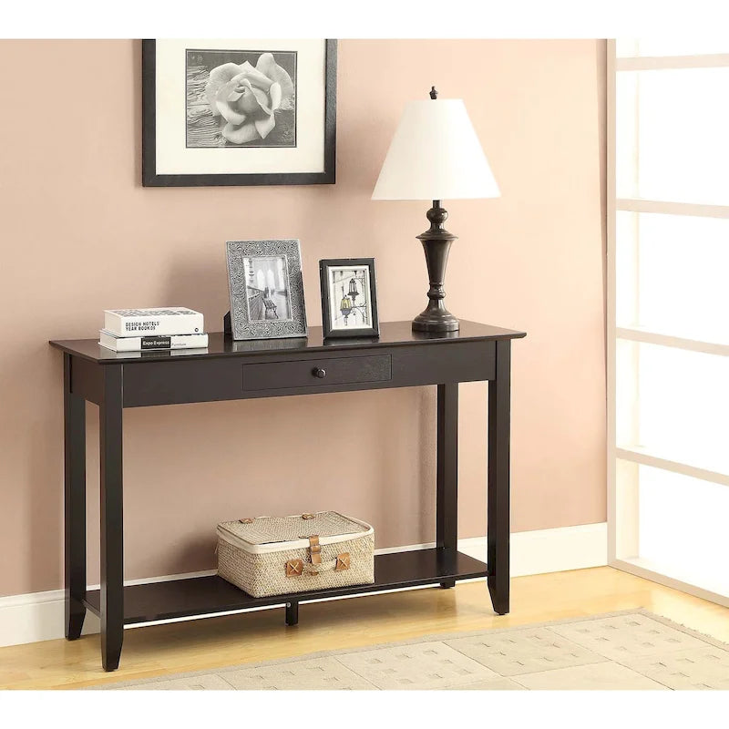 Console de style américain à 1 tiroir avec étagère
