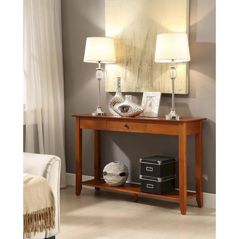 Console de style américain à 1 tiroir avec étagère