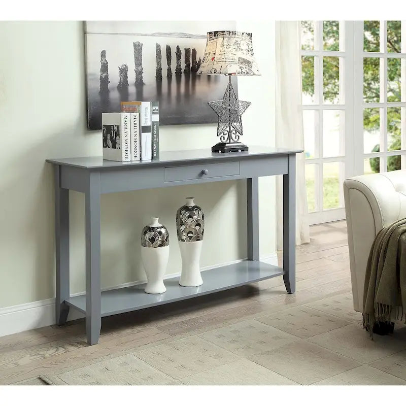 Console de style américain à 1 tiroir avec étagère