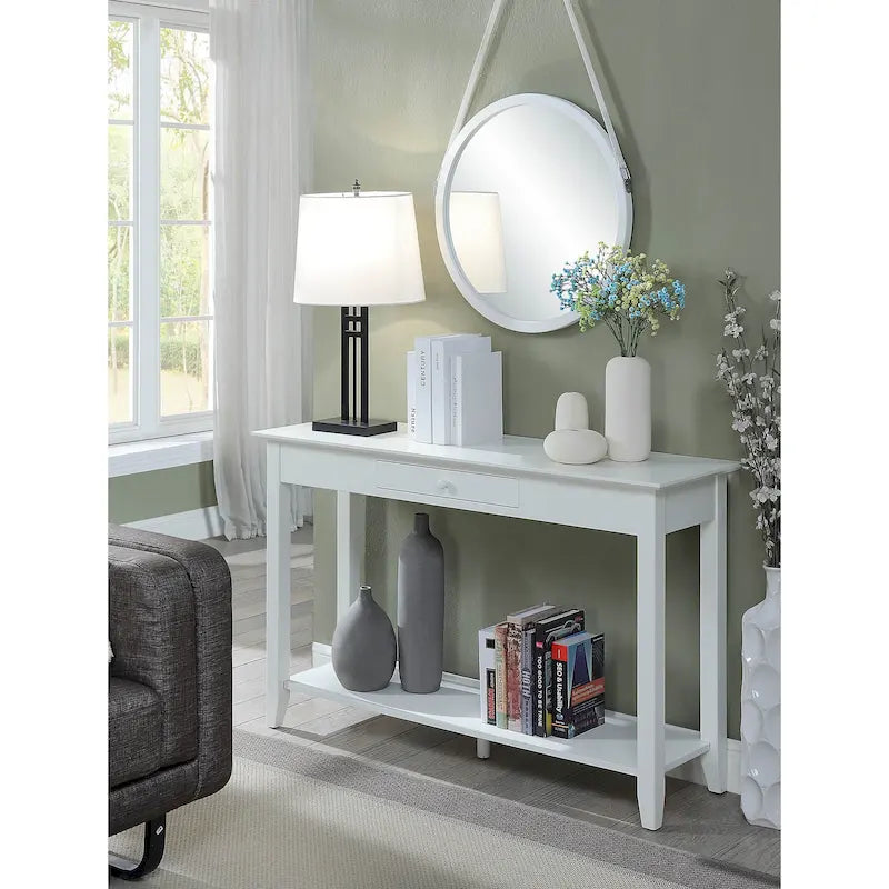 Console de style américain à 1 tiroir avec étagère