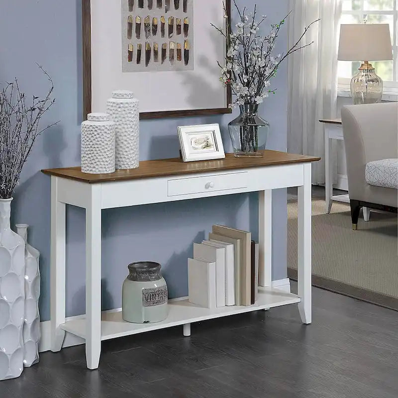 Console de style américain à 1 tiroir avec étagère