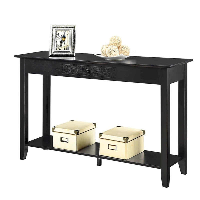 Console de style américain à 1 tiroir avec étagère