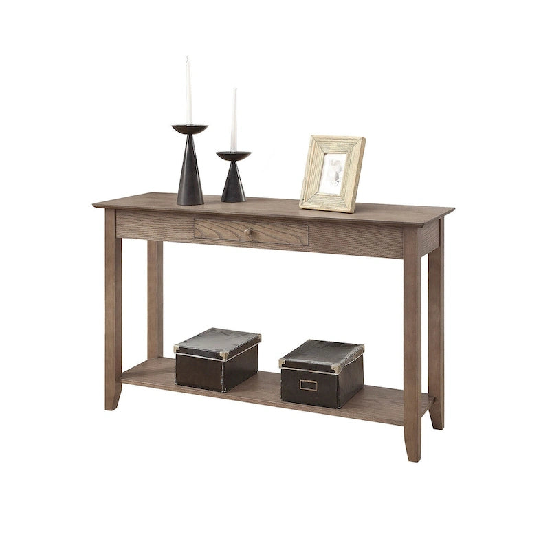 Console de style américain à 1 tiroir avec étagère