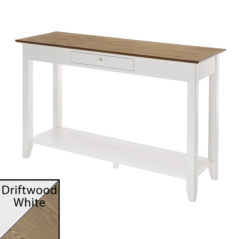 Console de style américain à 1 tiroir avec étagère
