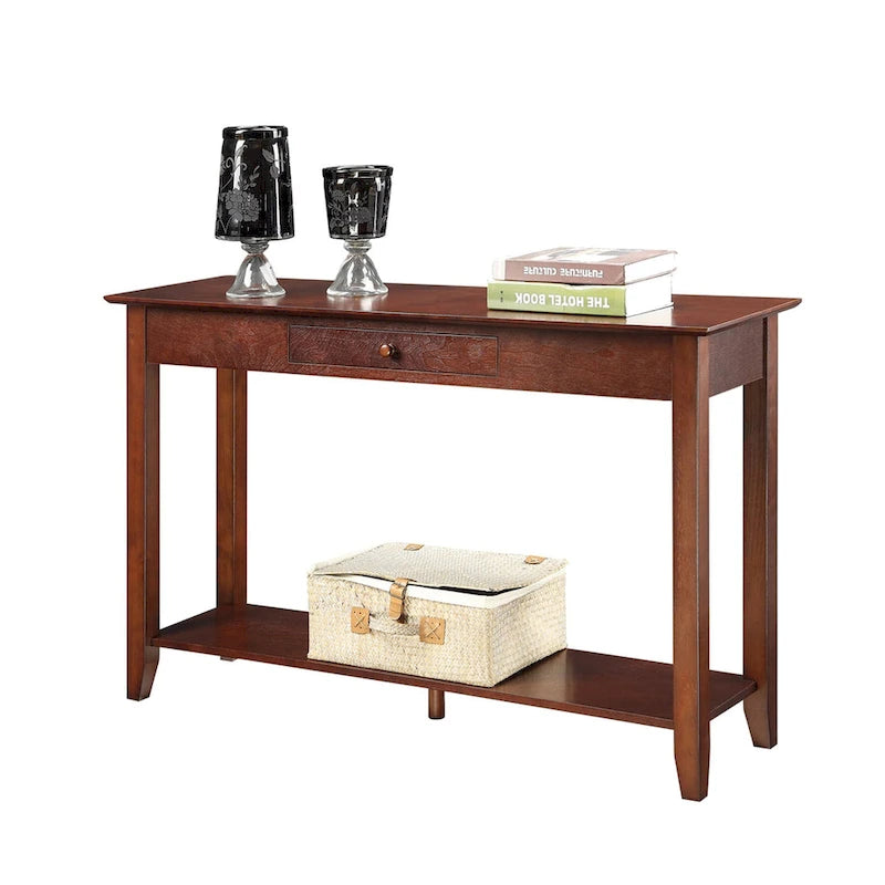 Console de style américain à 1 tiroir avec étagère