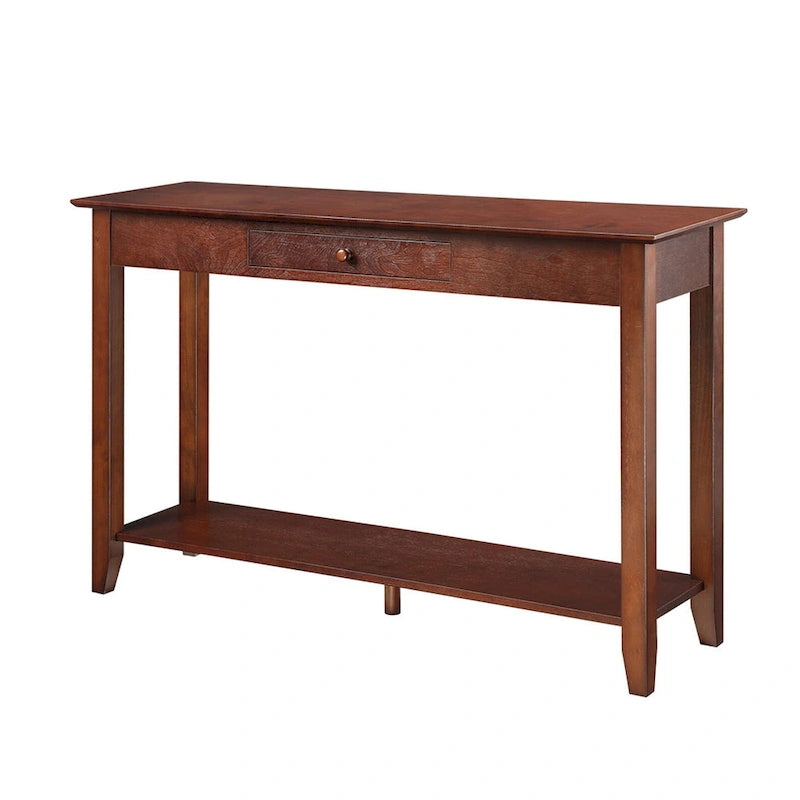 Console de style américain à 1 tiroir avec étagère
