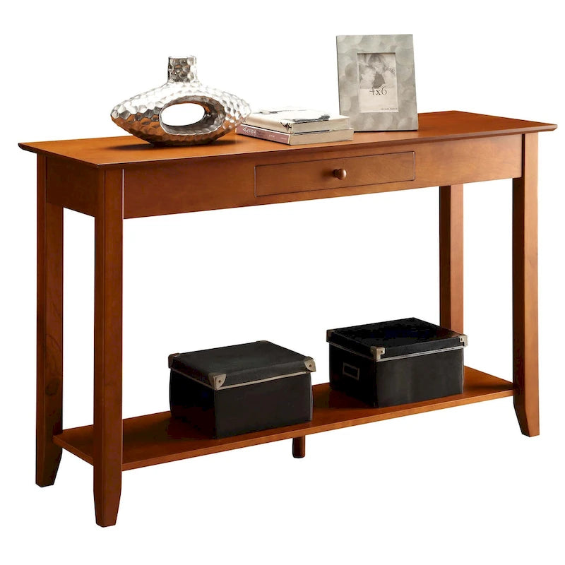 Console de style américain à 1 tiroir avec étagère