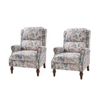 Fauteuil inclinable manuel Terri Classic Cutaway Arms with Nailheads pour salon, ensemble de 2, par
